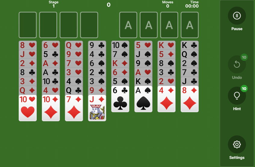FreeCell solitaire : Le défi où votre logique est la seule règle